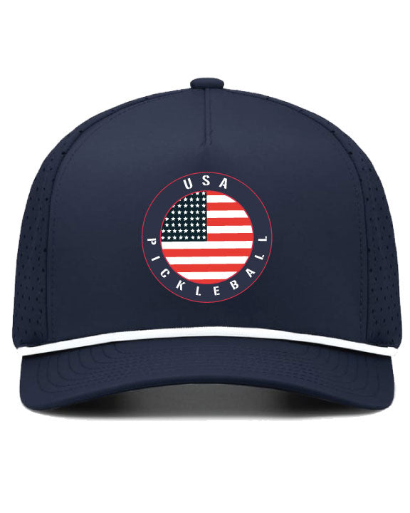 Load image into Gallery viewer, USA Pickleball Rounded Weekender Hat
