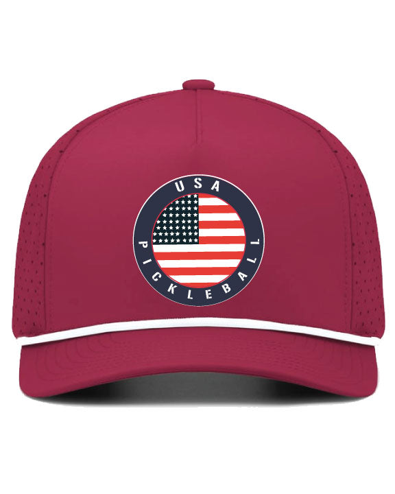 Load image into Gallery viewer, USA Pickleball Rounded Weekender Hat

