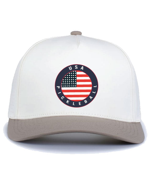 Load image into Gallery viewer, USA Pickleball Rounded Weekender Hat

