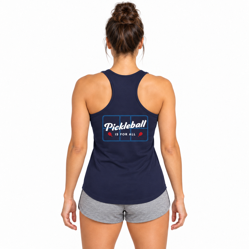 Load image into Gallery viewer, USA Pickleball is For All Court Sport Racer Tank
