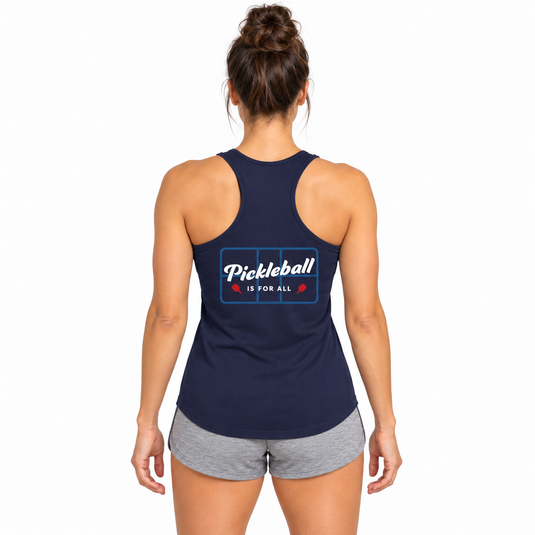USA Pickleball is For All Court Sport Racer Tank
