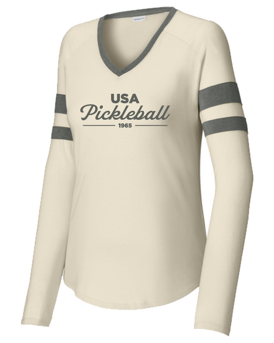 USA Pickleball Halftime Raglan LS