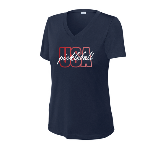USA Pickleball Faded Sport V-Neck