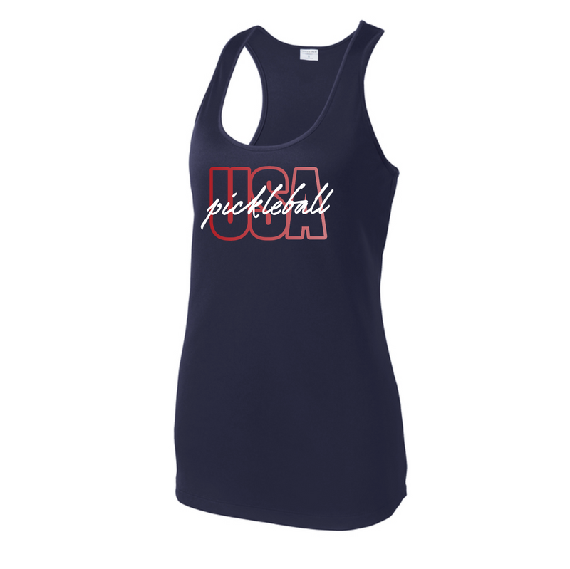Load image into Gallery viewer, USA Pickleball Faded Sport Racer
