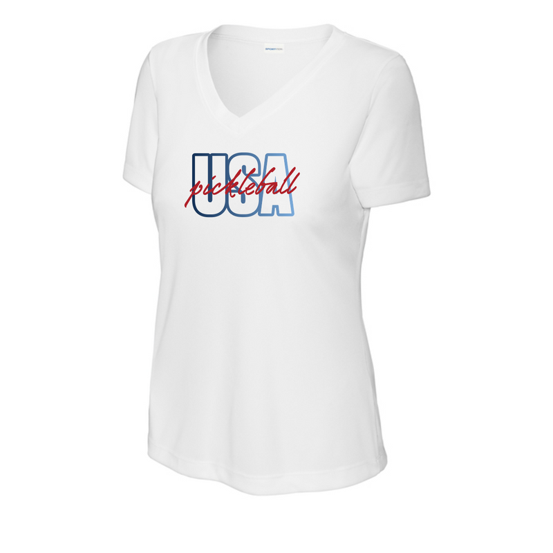 Load image into Gallery viewer, USA Pickleball Faded Sport V-Neck
