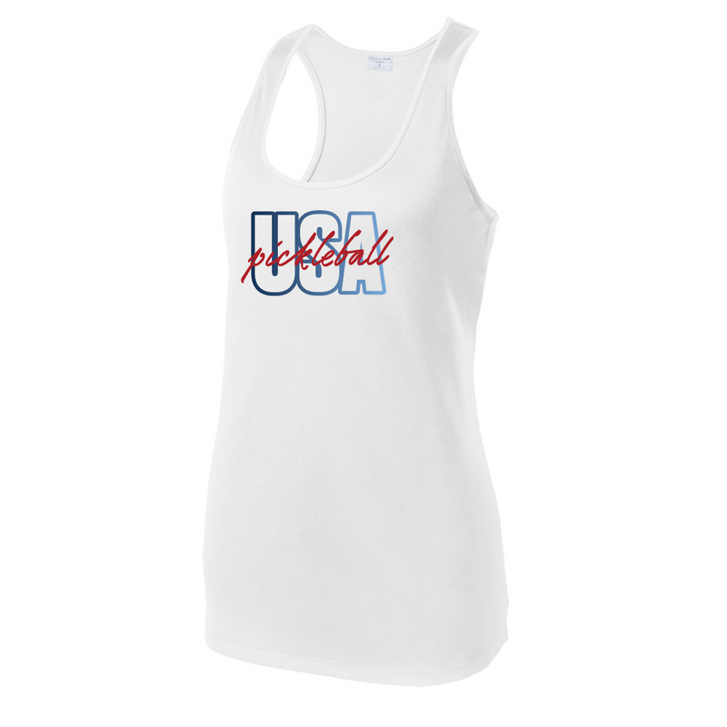 Load image into Gallery viewer, USA Pickleball Faded Sport Racer
