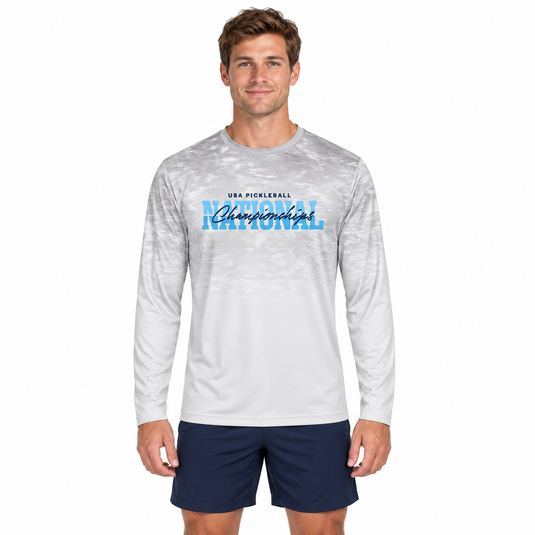USA Pickleball Nationals Grey LS Sport Crew
